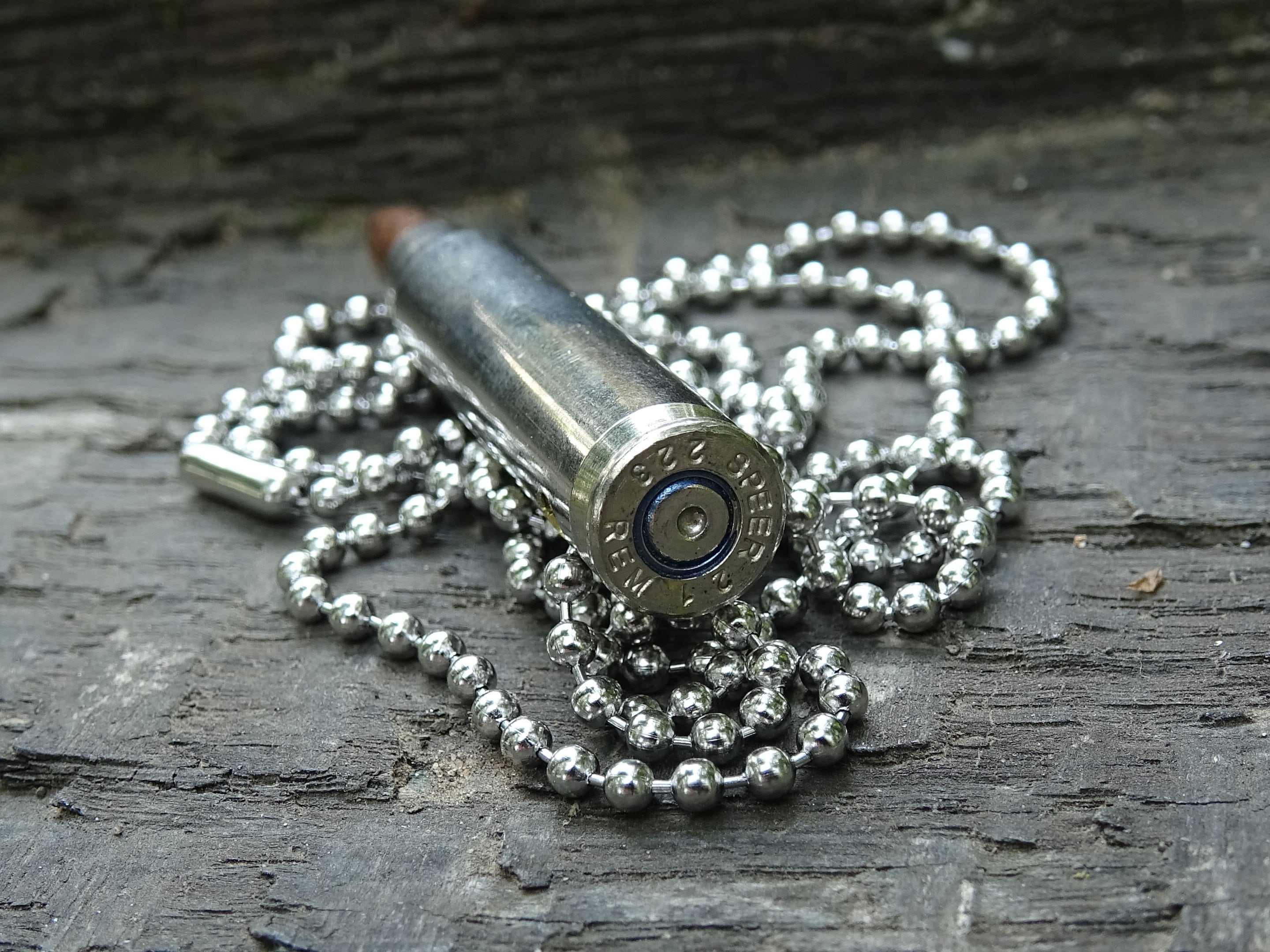 223 Remington Bullet necklace 55gn FMJ