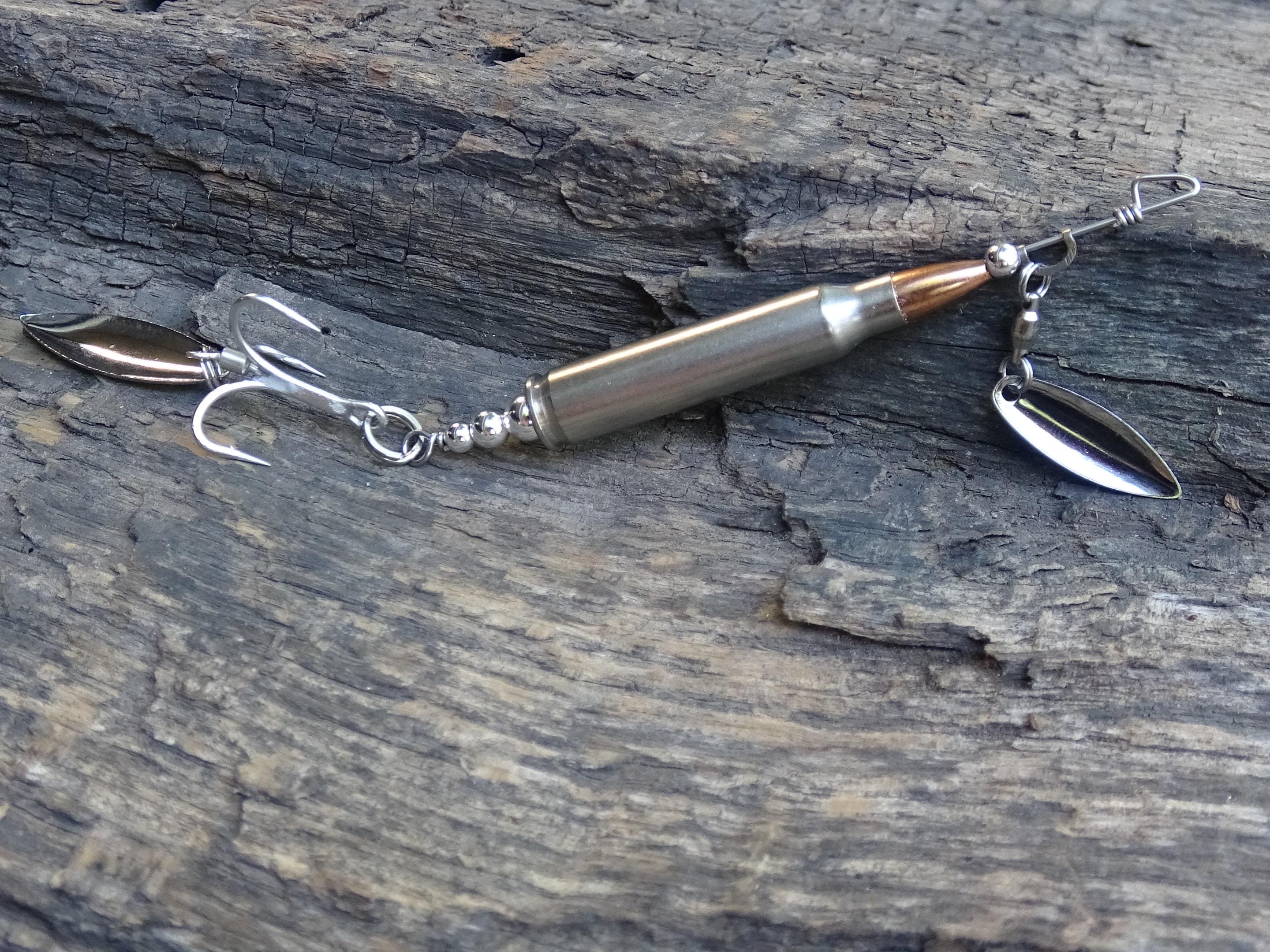223 bullet fishing lure silver classic silver spoon __etsy:8073312672