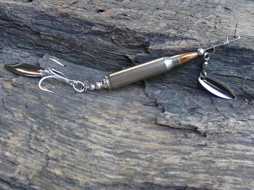 223 bullet fishing lure silver classic silver spoon __etsy:8073312672