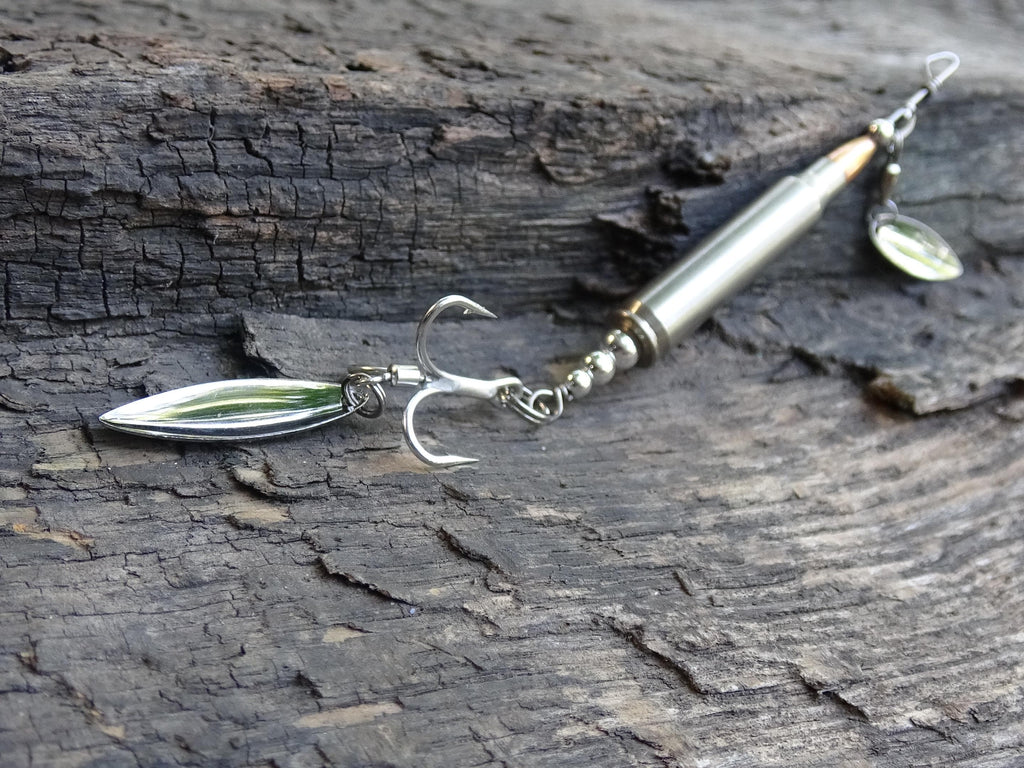 223 bullet fishing lure silver classic silver spoon __etsy:8073313986
