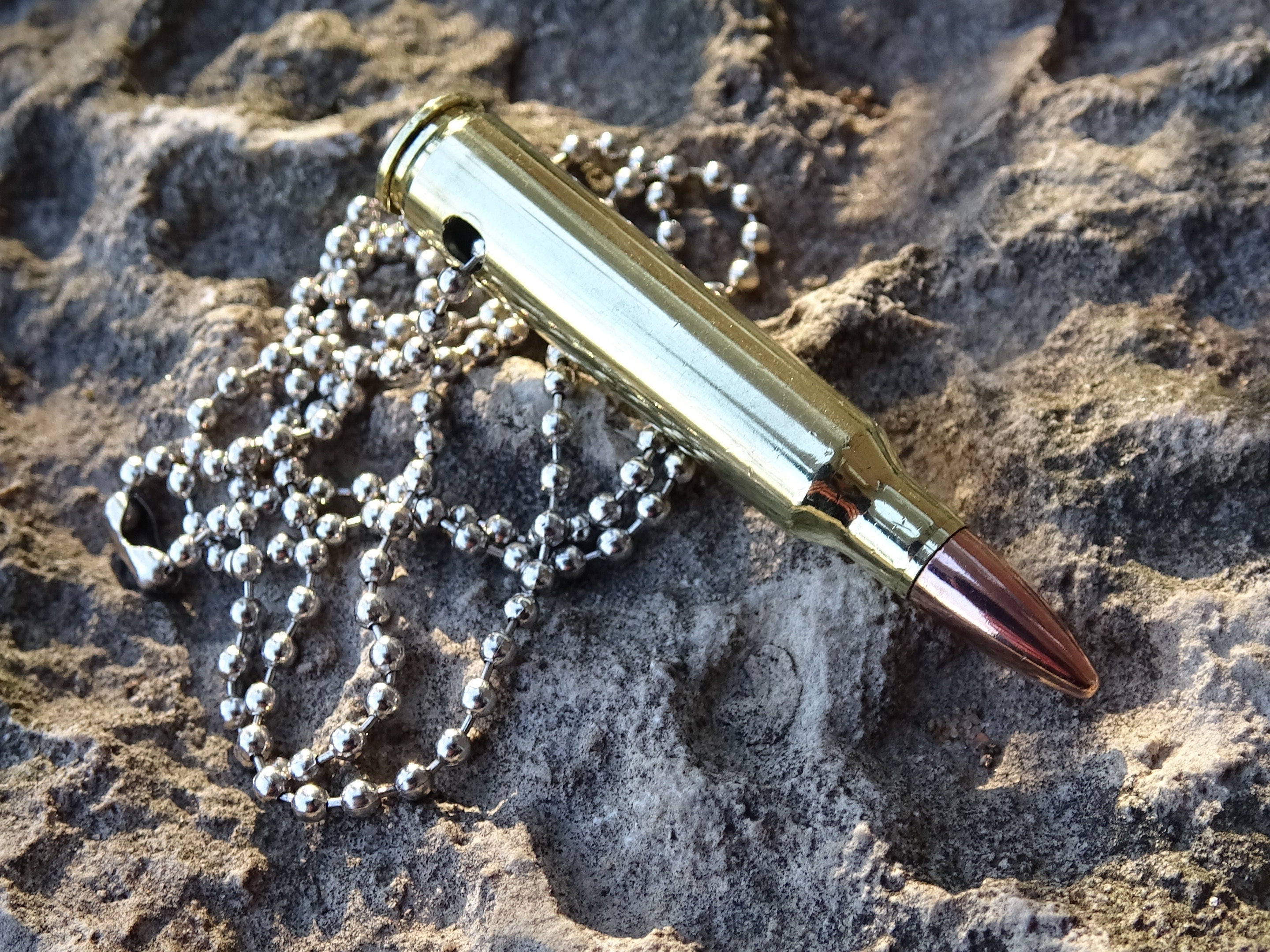 dog tag chain bullet necklace 5.56