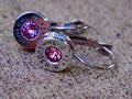 french clip 9mm bullet earrings with Swarovski crystal light pink __etsy:1953608398