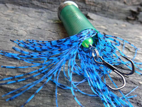 12 gauge top water popper fishing lure electric blue __etsy:8120925173
