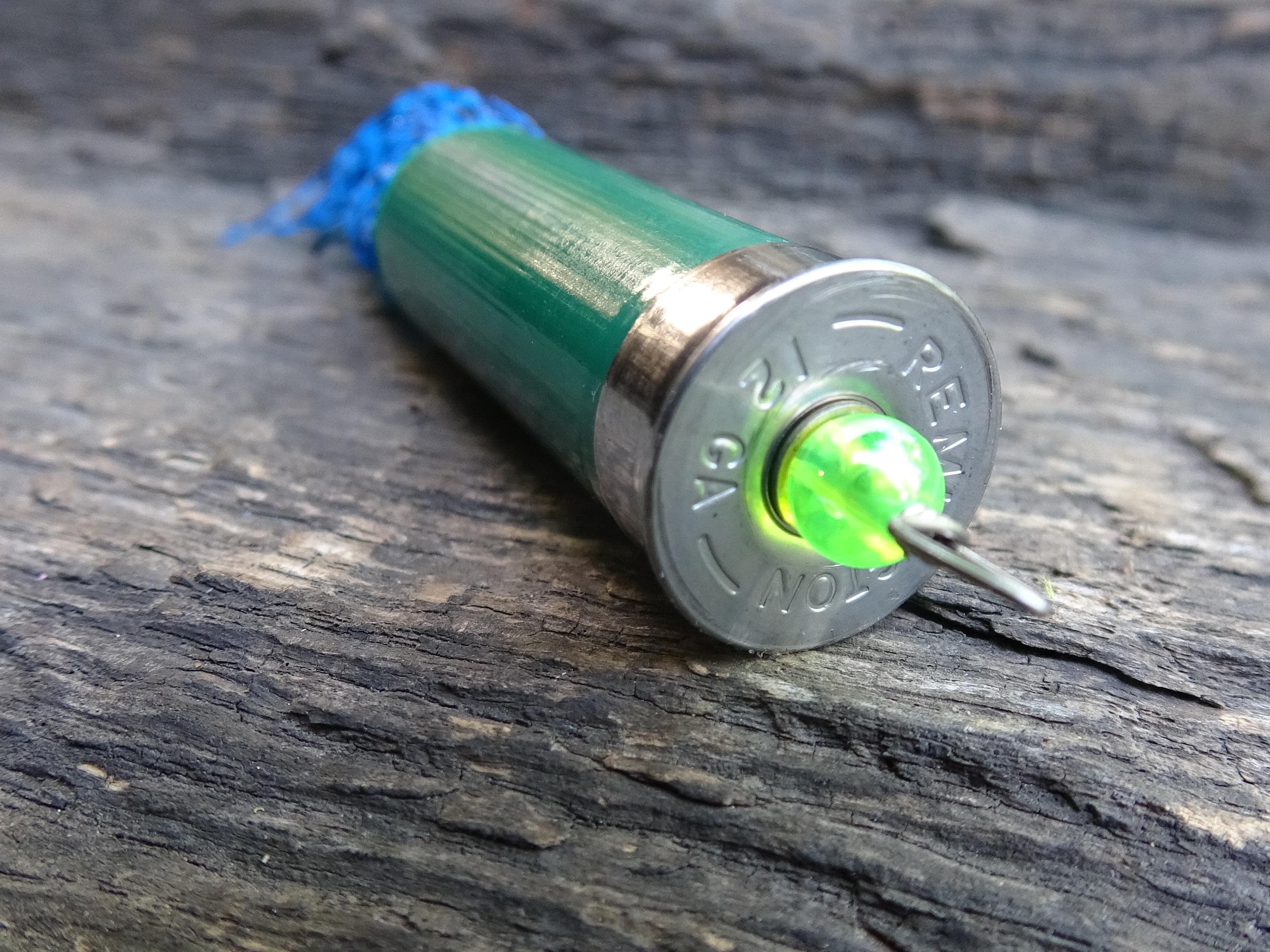 12 gauge top water popper fishing lure electric blue __etsy:8120925489
