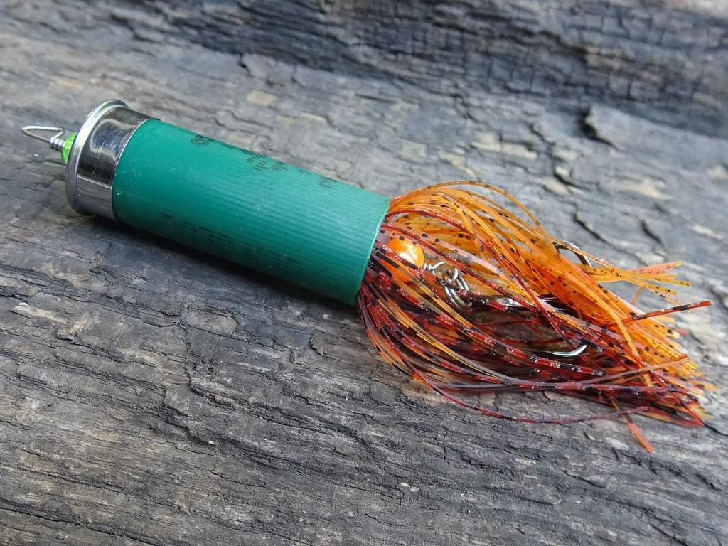 12 gauge top water popper fishing lure fire craw __etsy:8073008816