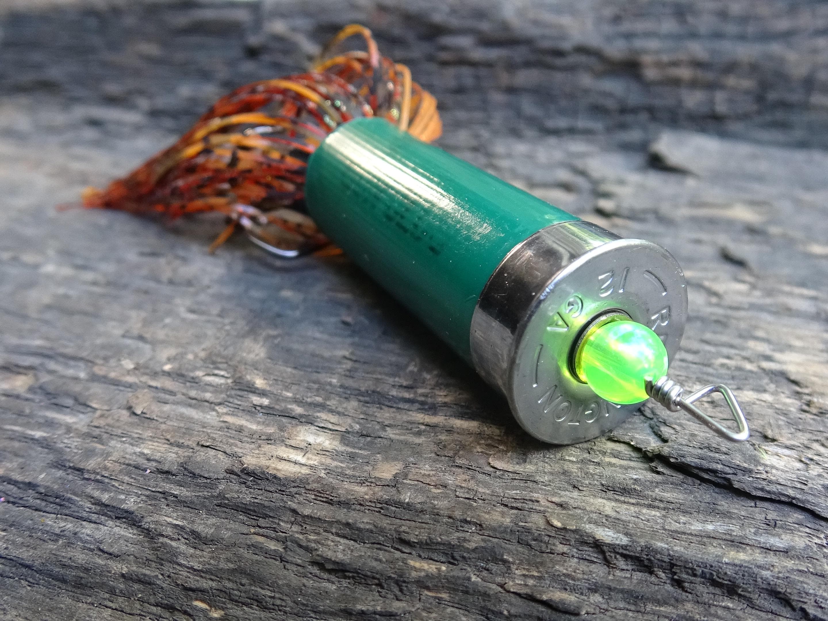 12 gauge top water popper fishing lure fire craw __etsy:8073009734