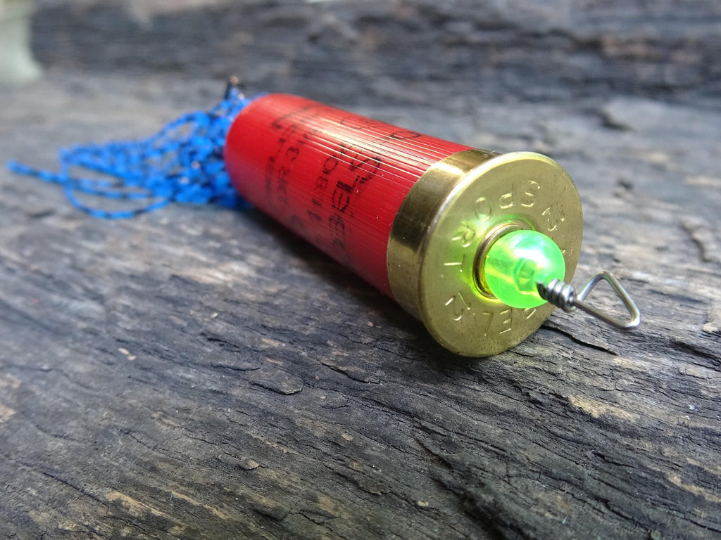 12 gauge top water popper fishing lure floating electric blue __etsy:8120494019