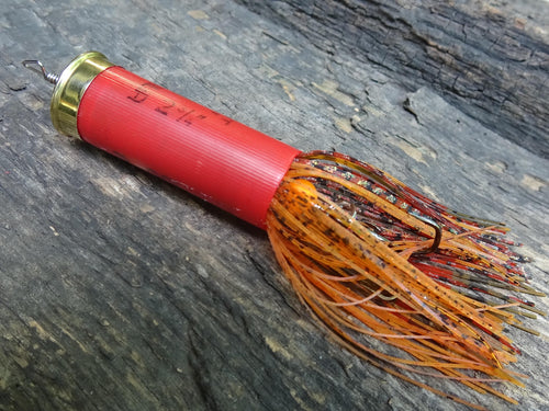 12 gauge top water popper fishing lure floating fire craw __etsy:8072566346