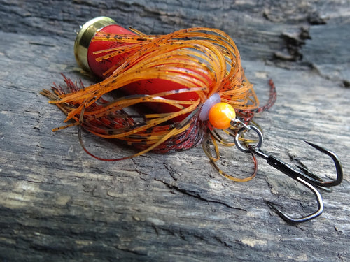 12 gauge top water popper fishing lure floating fire craw __etsy:8072566438