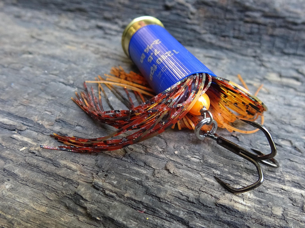 12 gauge top water popper fishing lure floating fire craw __etsy:8072667348
