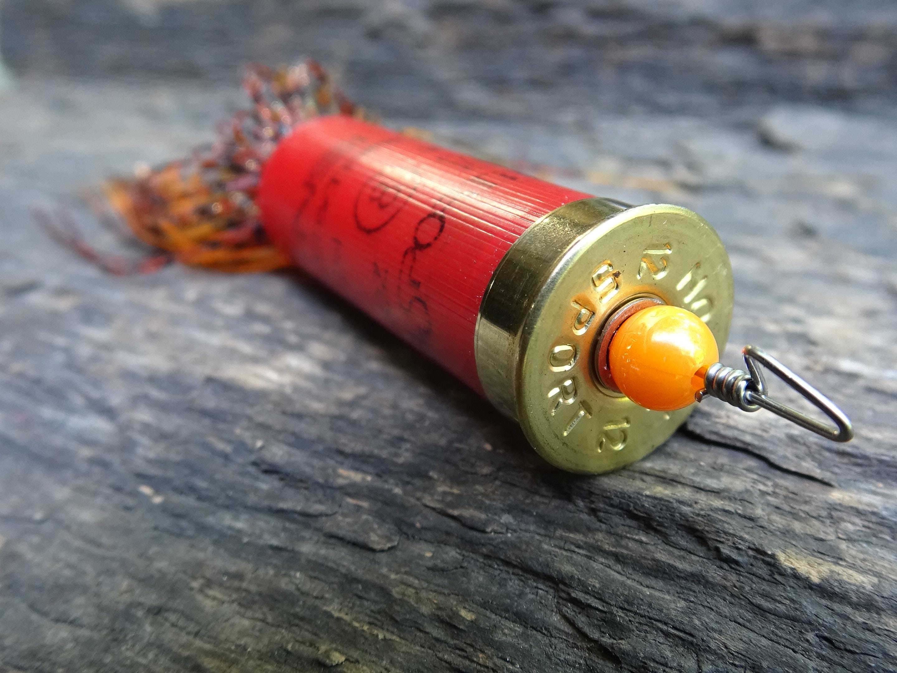 12 gauge top water popper fishing lure floating fire craw __etsy:8120486657