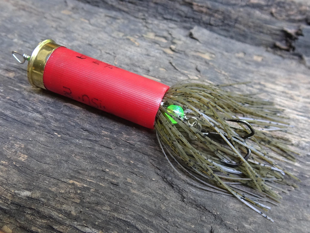 12 gauge top water popper fishing lure floating green pumpkin __etsy:8072491838