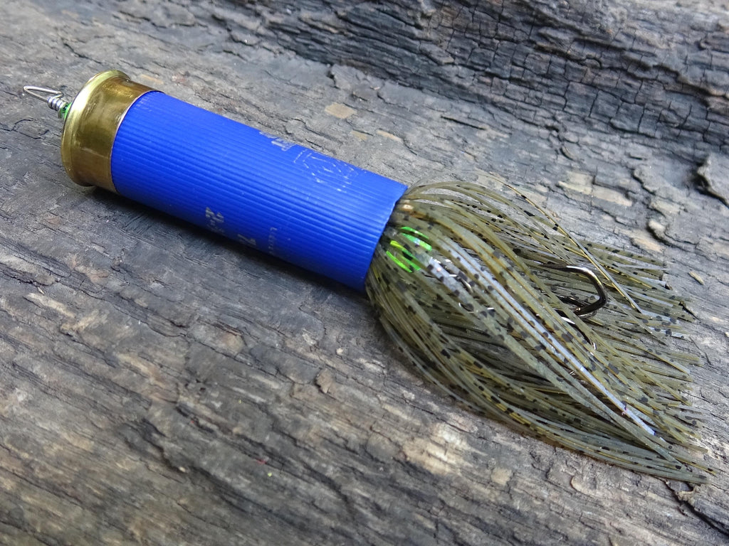 12 gauge top water popper fishing lure floating green pumpkin __etsy:8072672316