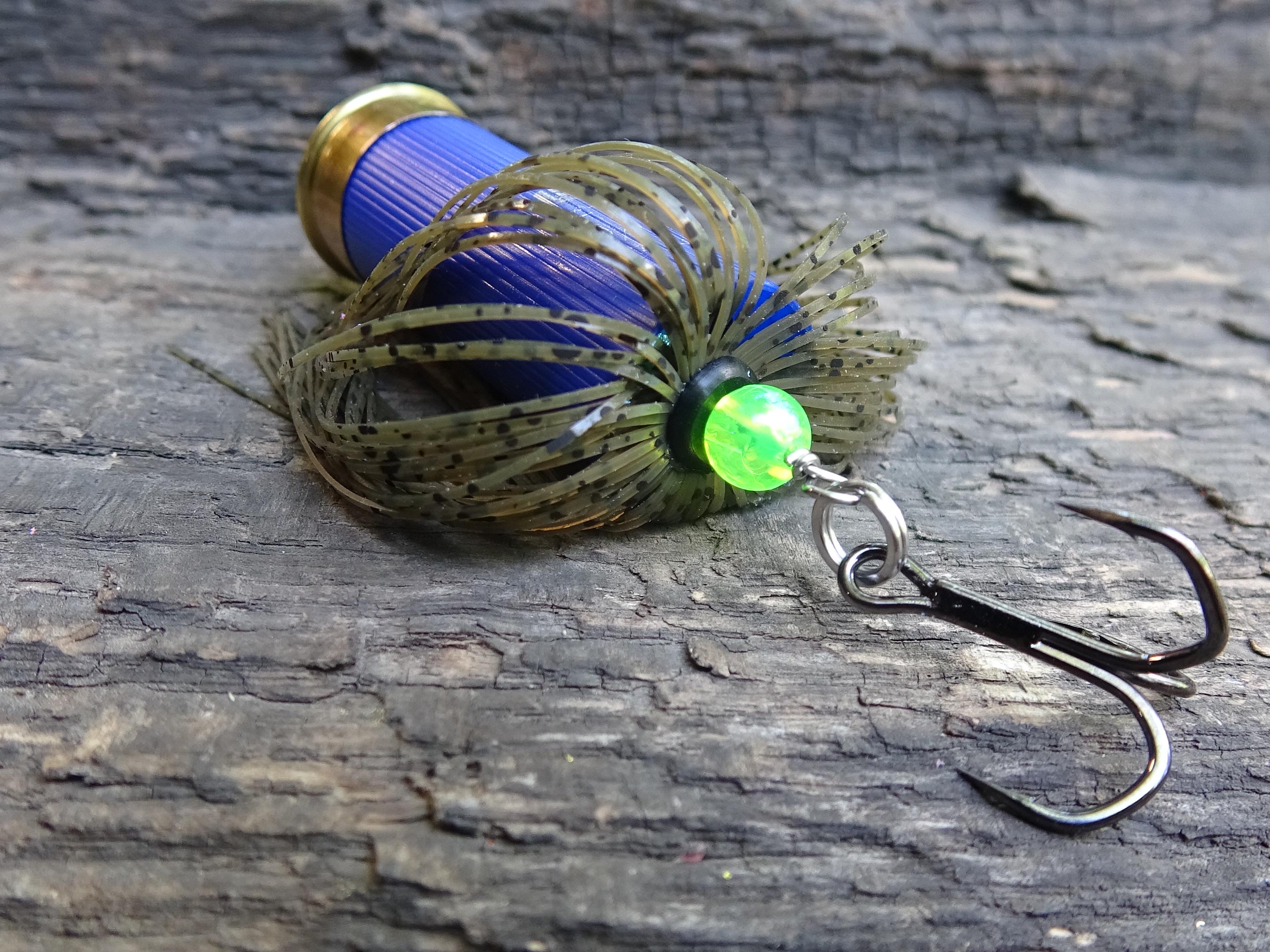 12 gauge top water popper fishing lure floating green pumpkin __etsy:8072673172