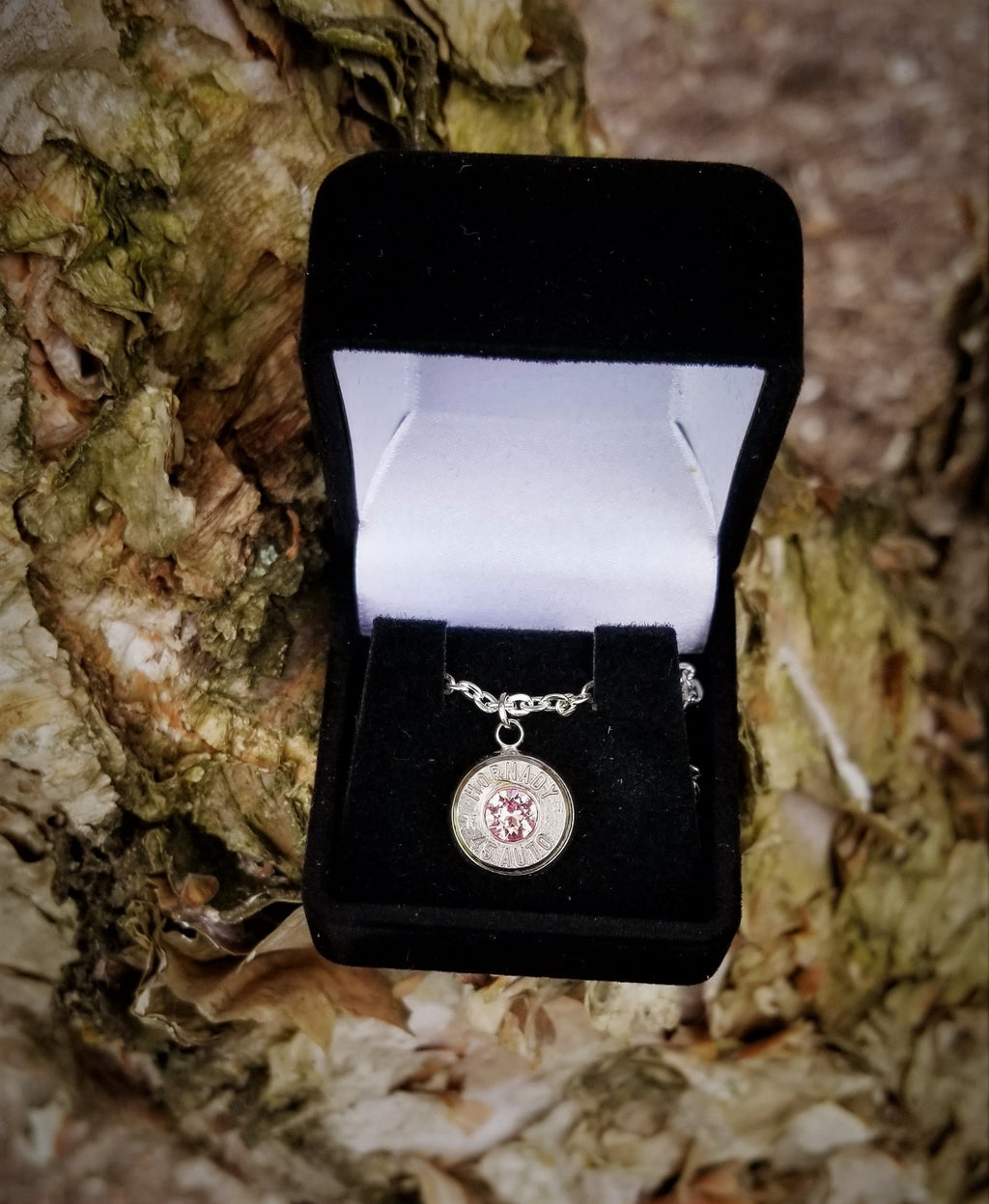 Bullet  jewelry necklace .45 acp Swarovski stone pendant (etsy image id: 1924916728)
