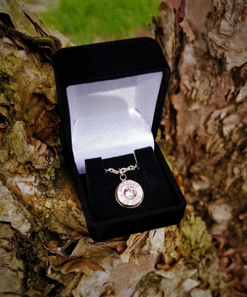 Bullet  jewelry necklace .45 acp Swarovski stone pendant (etsy image id: 1924917476)