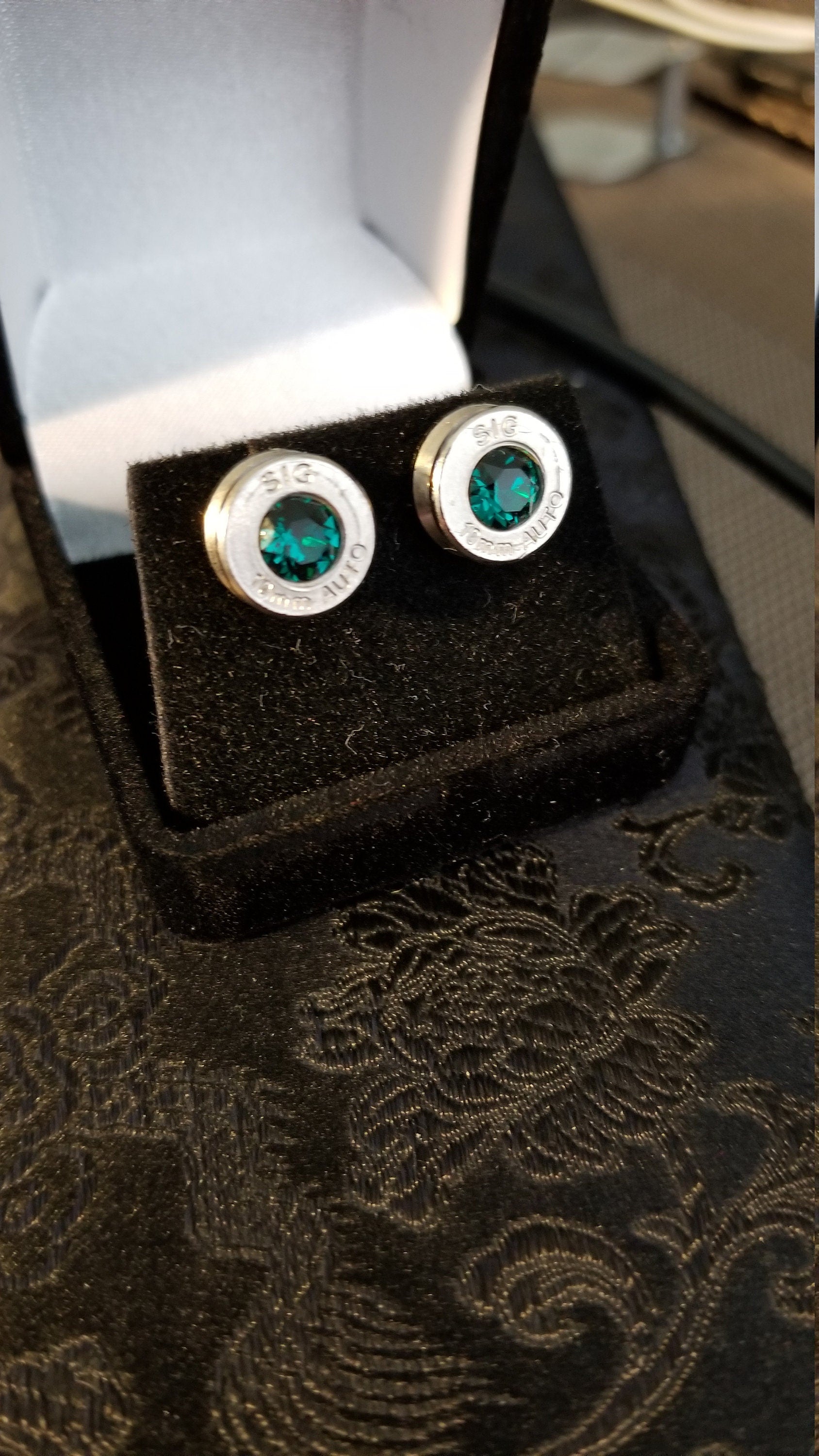 10mm bullet jewelry earrings swarovski stone (etsy image id: 1964012095)