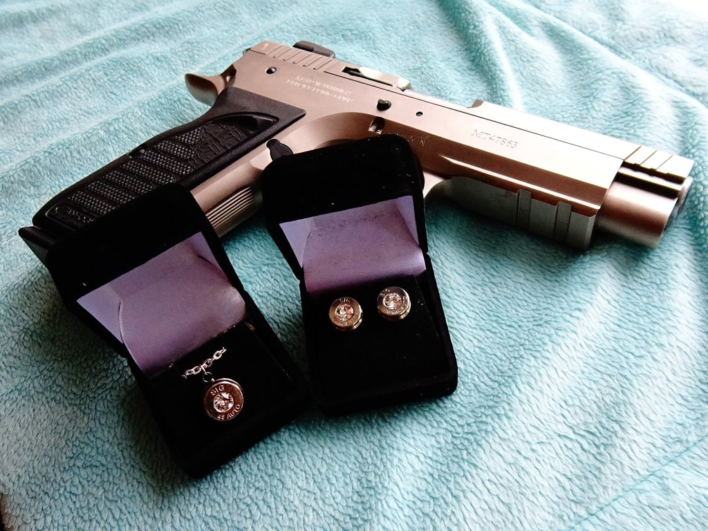 Bullet earrings & necklace (etsy image id: 2120466024)