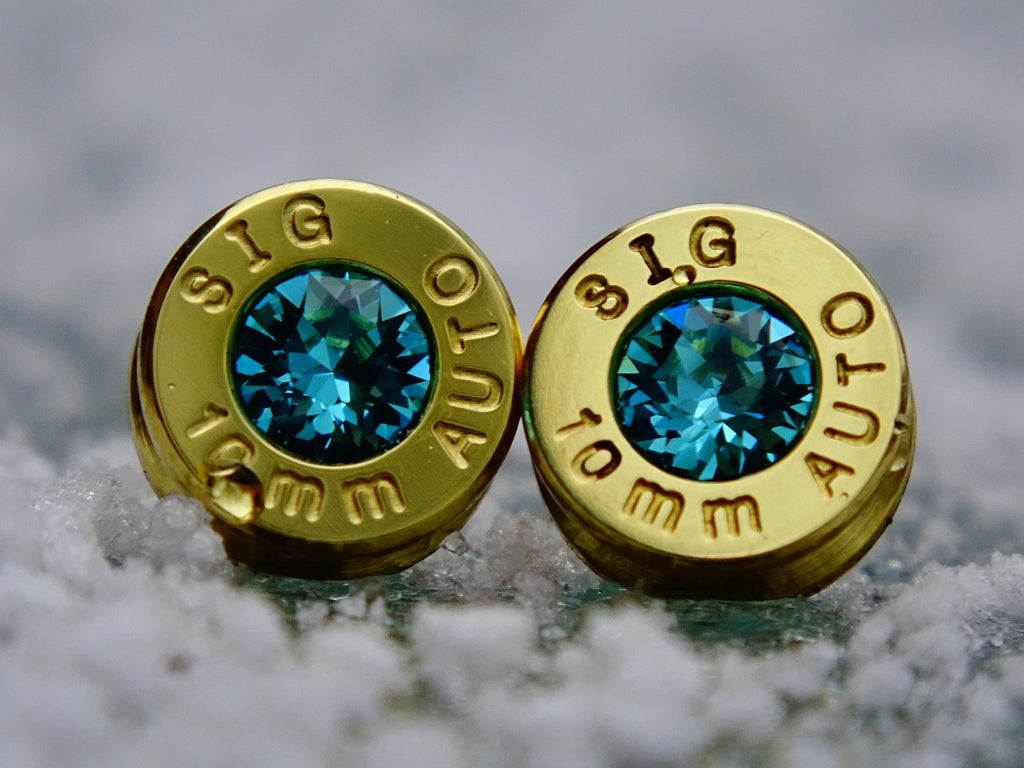 Bullet earrings aqua marine swarovski (etsy image id: 2149406692)