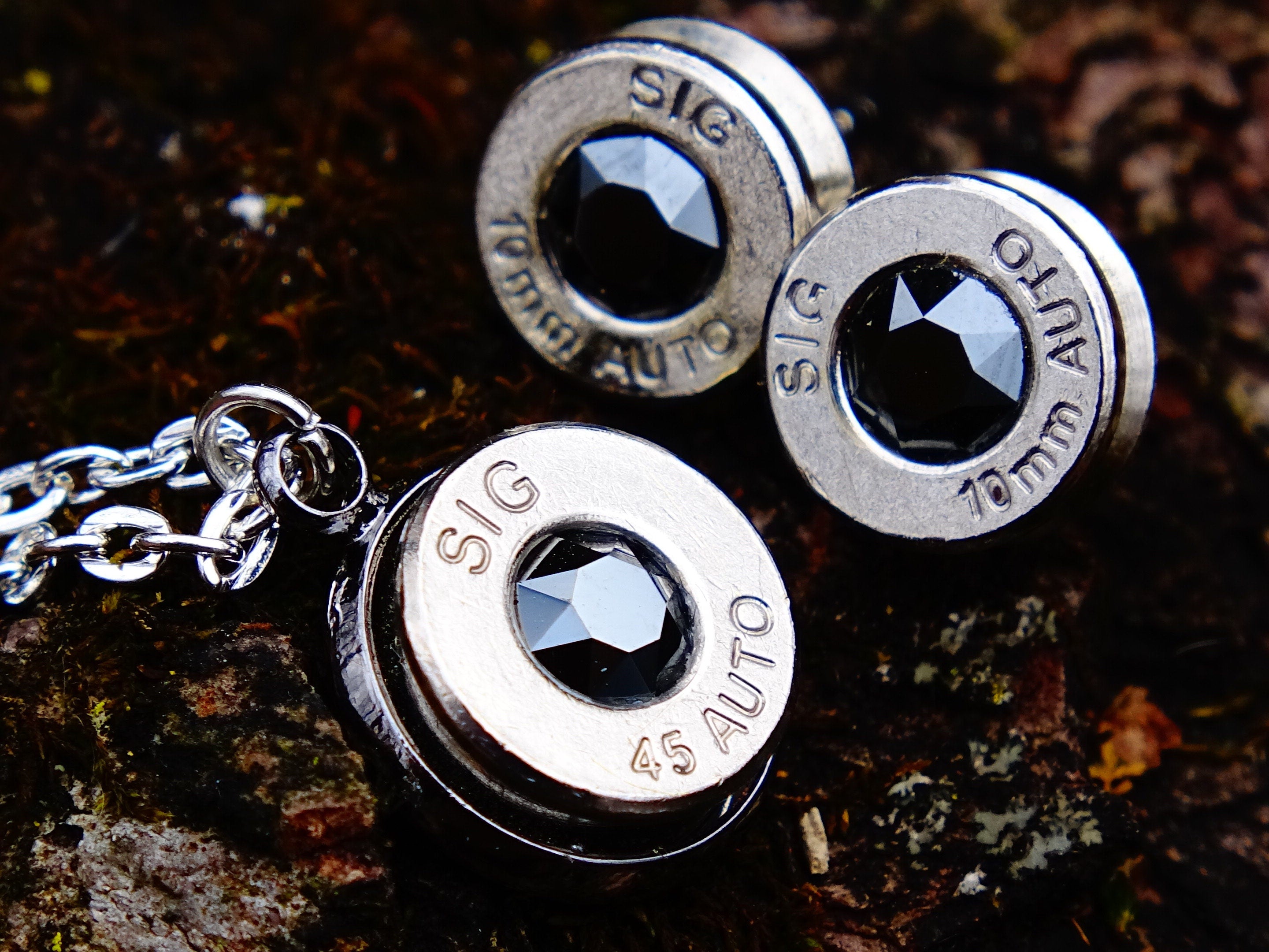 Bullet earrings & necklace (etsy image id: 2170127217)