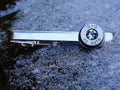45 ACP silver tone bullet tie clip clear crystal swarovski (etsy image id: 2173110389)