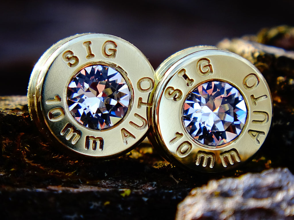 Bullet earrings clear cubic zirconia (etsy image id: 2196974413)