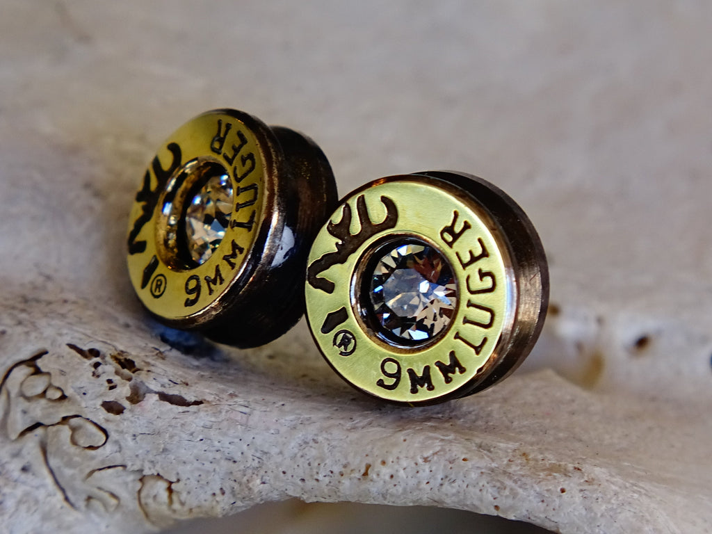 Bullet earrings Bi-Tone clear (etsy image id: 2224724652)