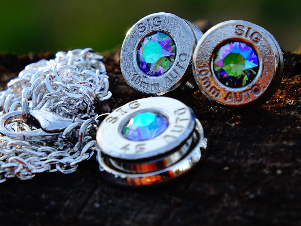 Bullet earrings & necklace alexandrite (etsy image id: 2252189164)