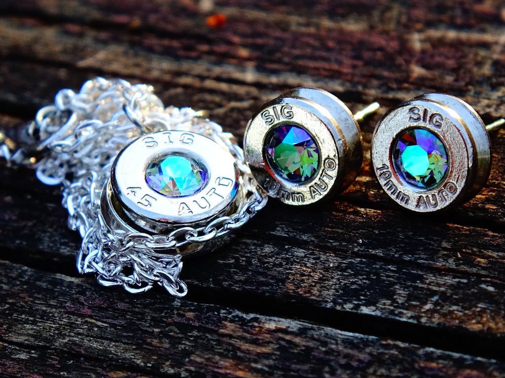 Bullet earrings & necklace alexandrite (etsy image id: 2252189442)
