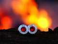 Bullet earrings garnet red (etsy image id: 2252199148)