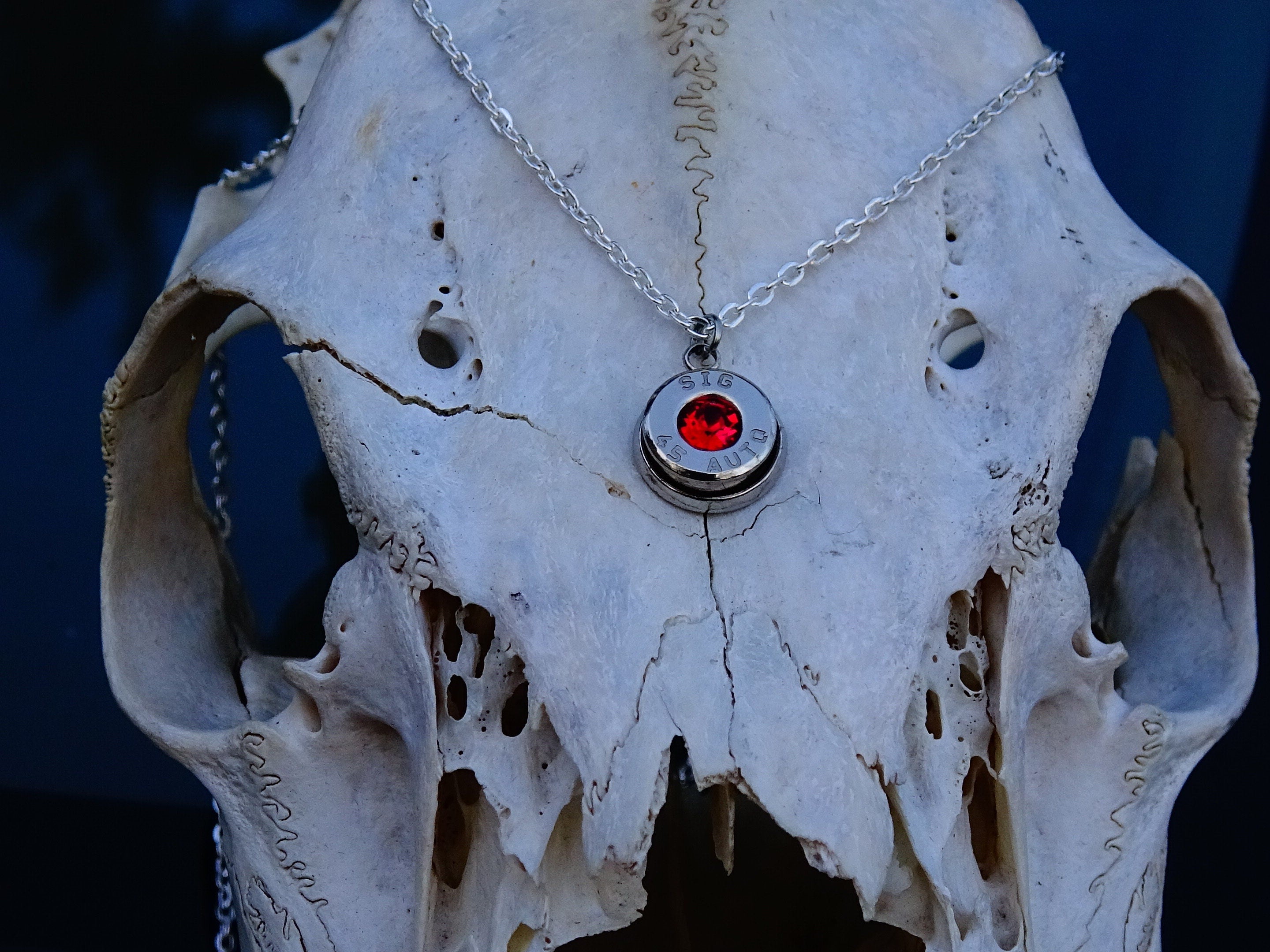 Bullet necklace garnet (etsy image id: 2252200080)