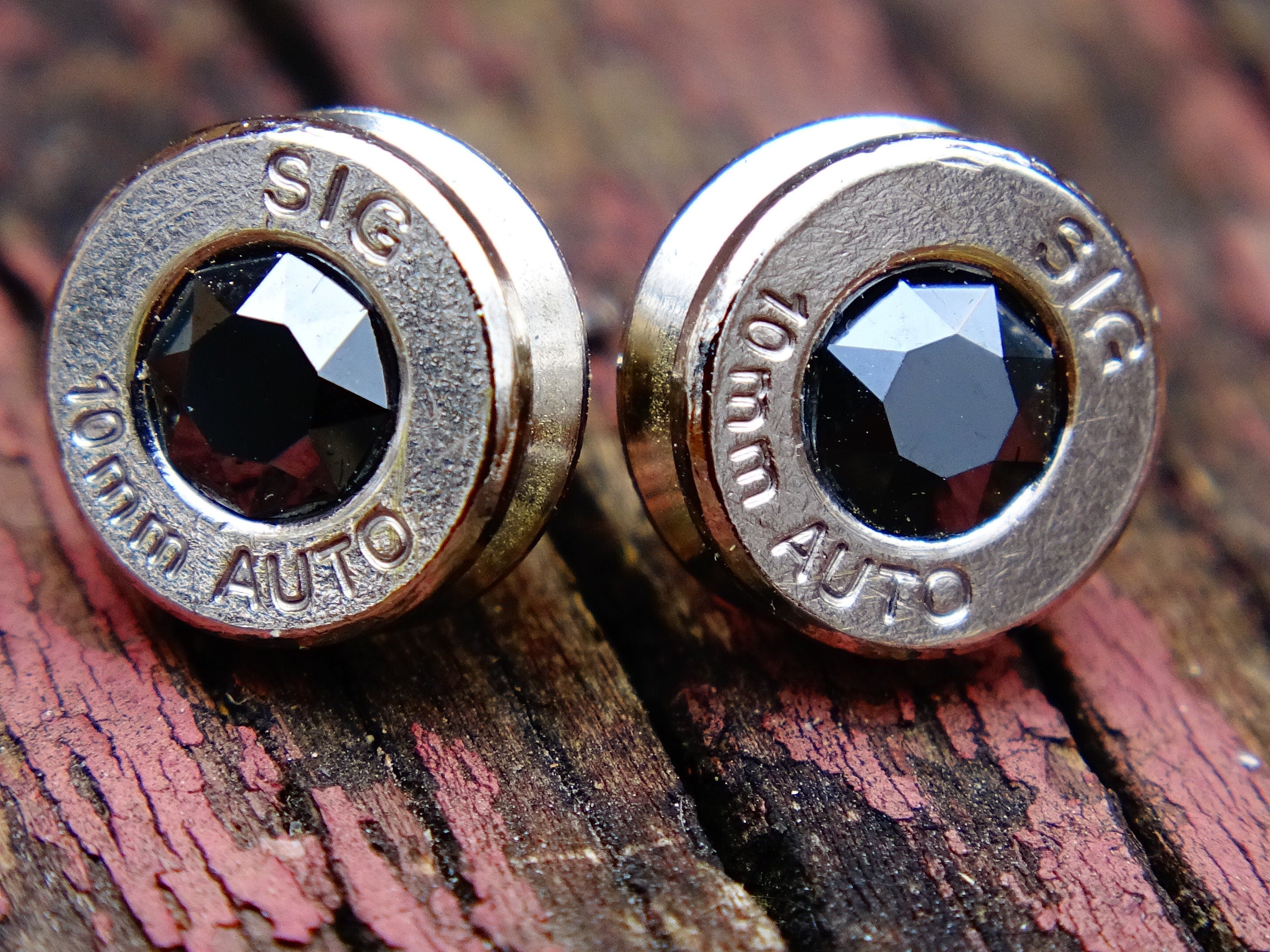 Silver tone bullet earrings (etsy image id: 2252208972)