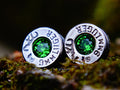Bullet earrings gunmetal green (etsy image id: 2258849438)