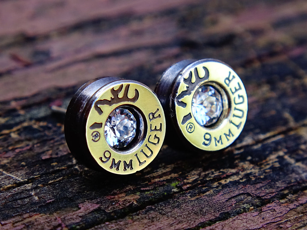 Bullet earrings Bi-Tone clear (etsy image id: 2272313091)
