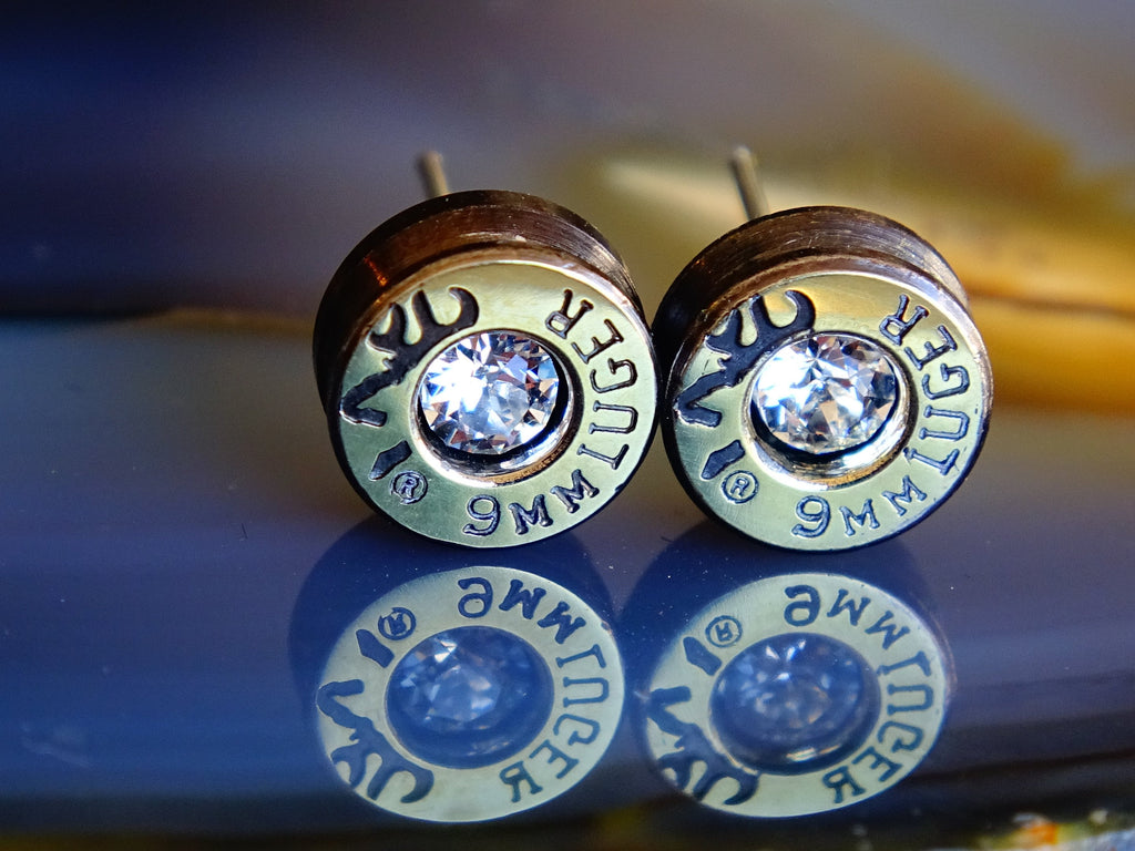 Bullet earrings Bi-Tone clear (etsy image id: 2272313547)