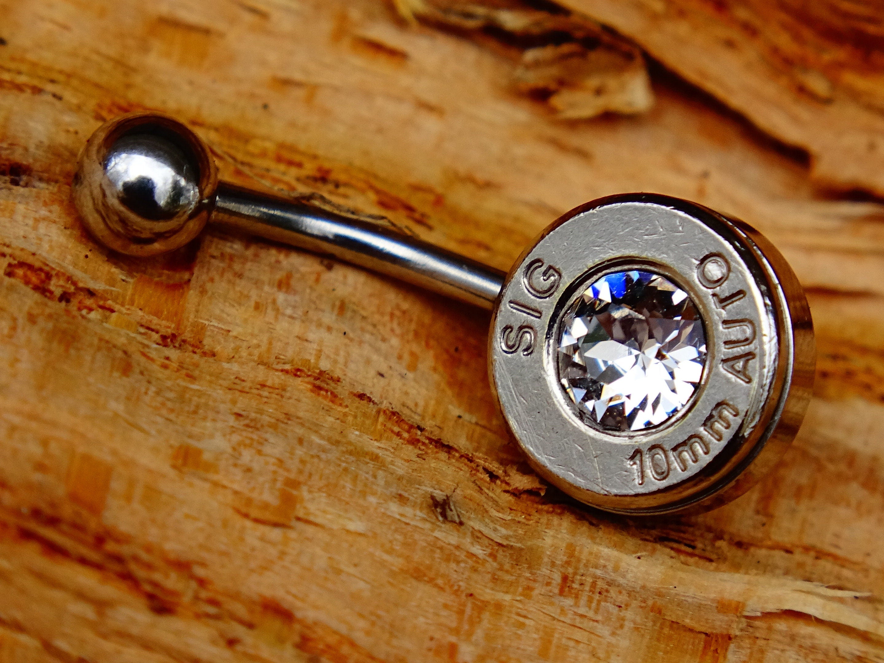 Navel ring belly button ring Bullet __etsy:2285184566