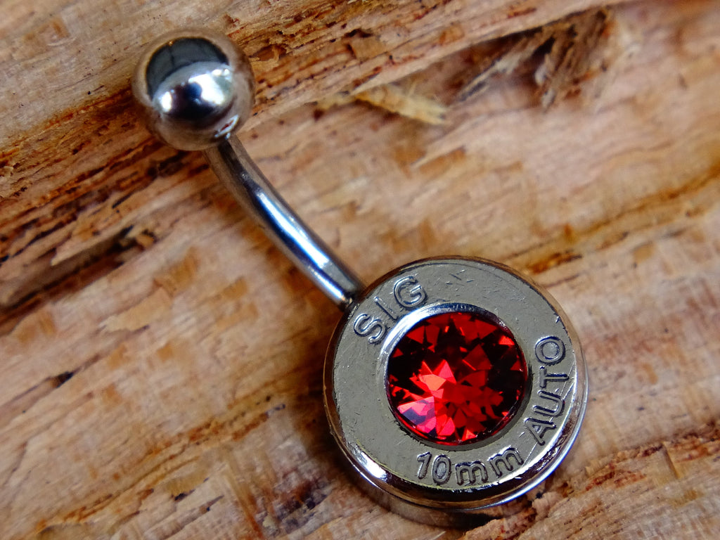 Navel ring belly button ring garnet bullet (etsy image id: 2285213450)