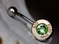 Navel ring belly button ring peridot bullet (etsy image id: 2285217506)