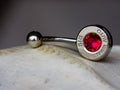 Bullet navel ring belly button ring ruby (etsy image id: 2285223254)