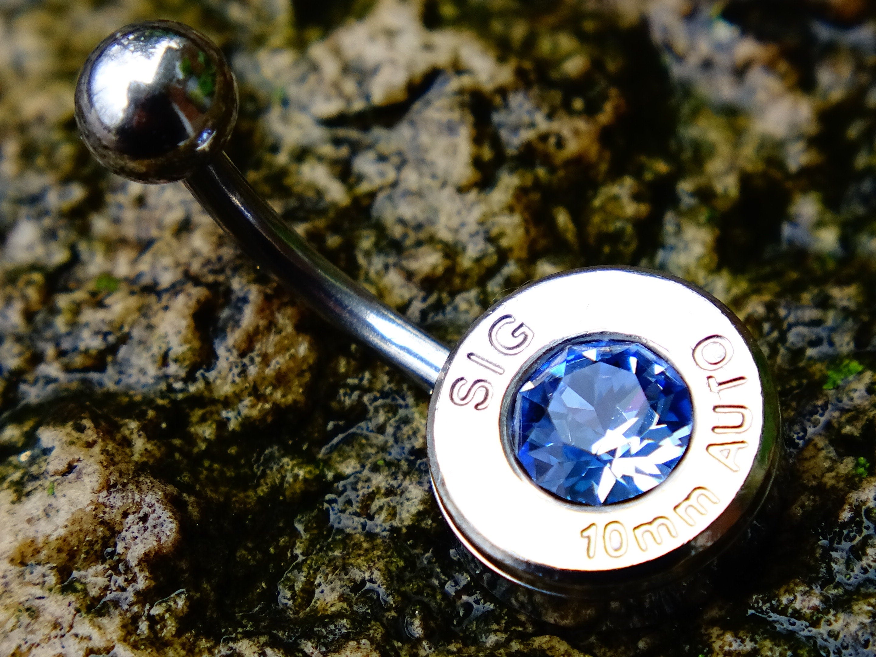 Bullet navel ring belly button ring tanzanite (etsy image id: 2286704958)