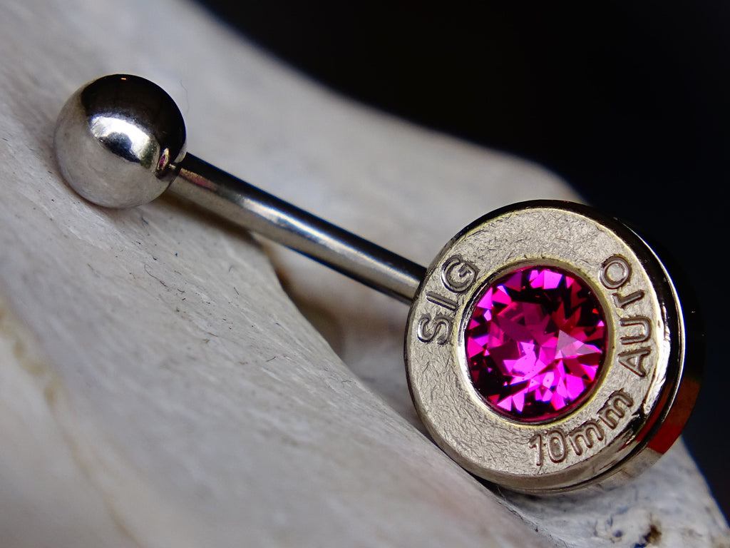 Bullet navel ring belly button ring fushia (etsy image id: 2286712214)