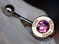 Navel ring belly button ring pink tourmaline bullet (etsy image id: 2286719808)