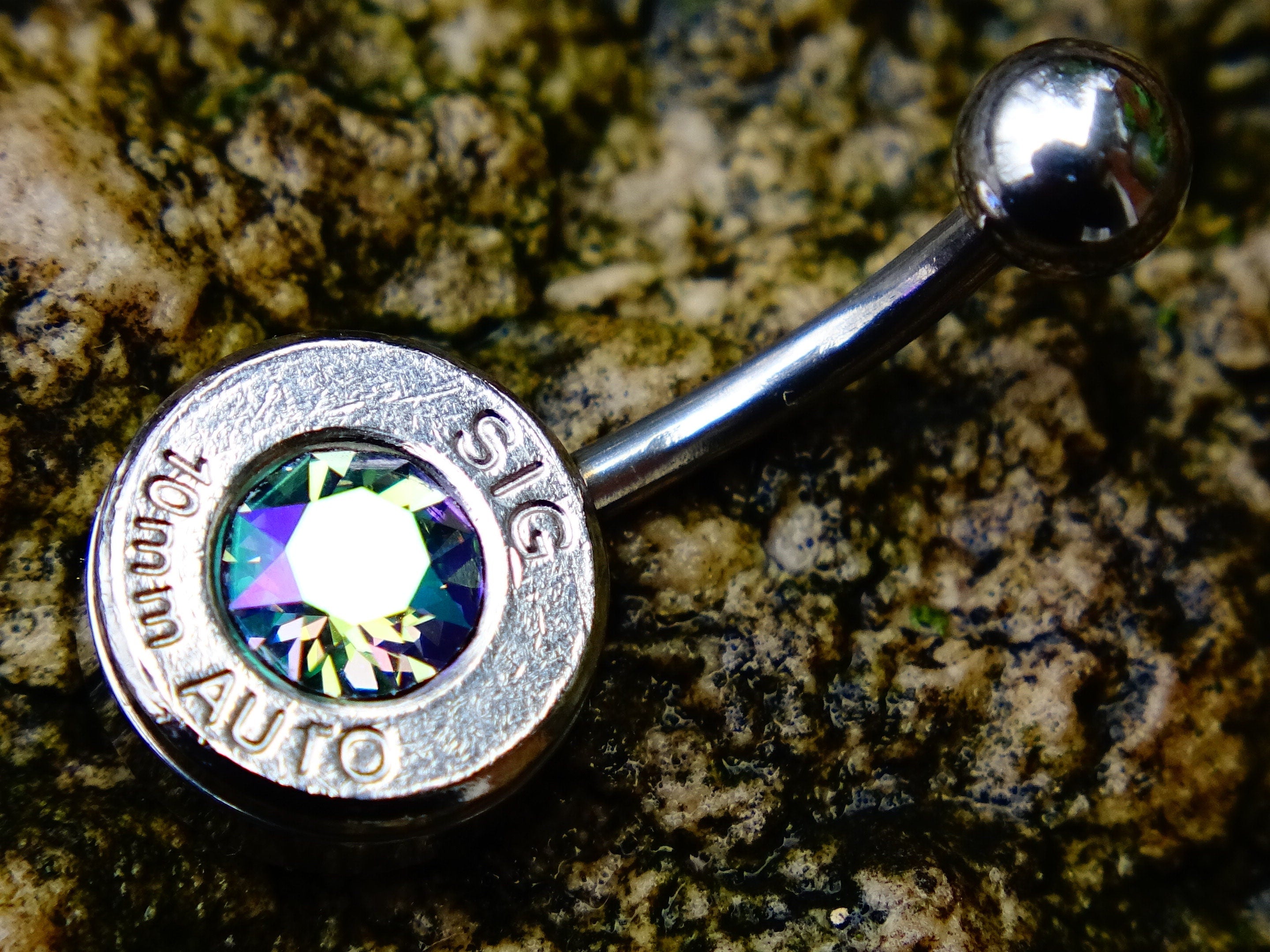 Bullet navel ring belly button ring alexandrite (etsy image id: 2286725452)