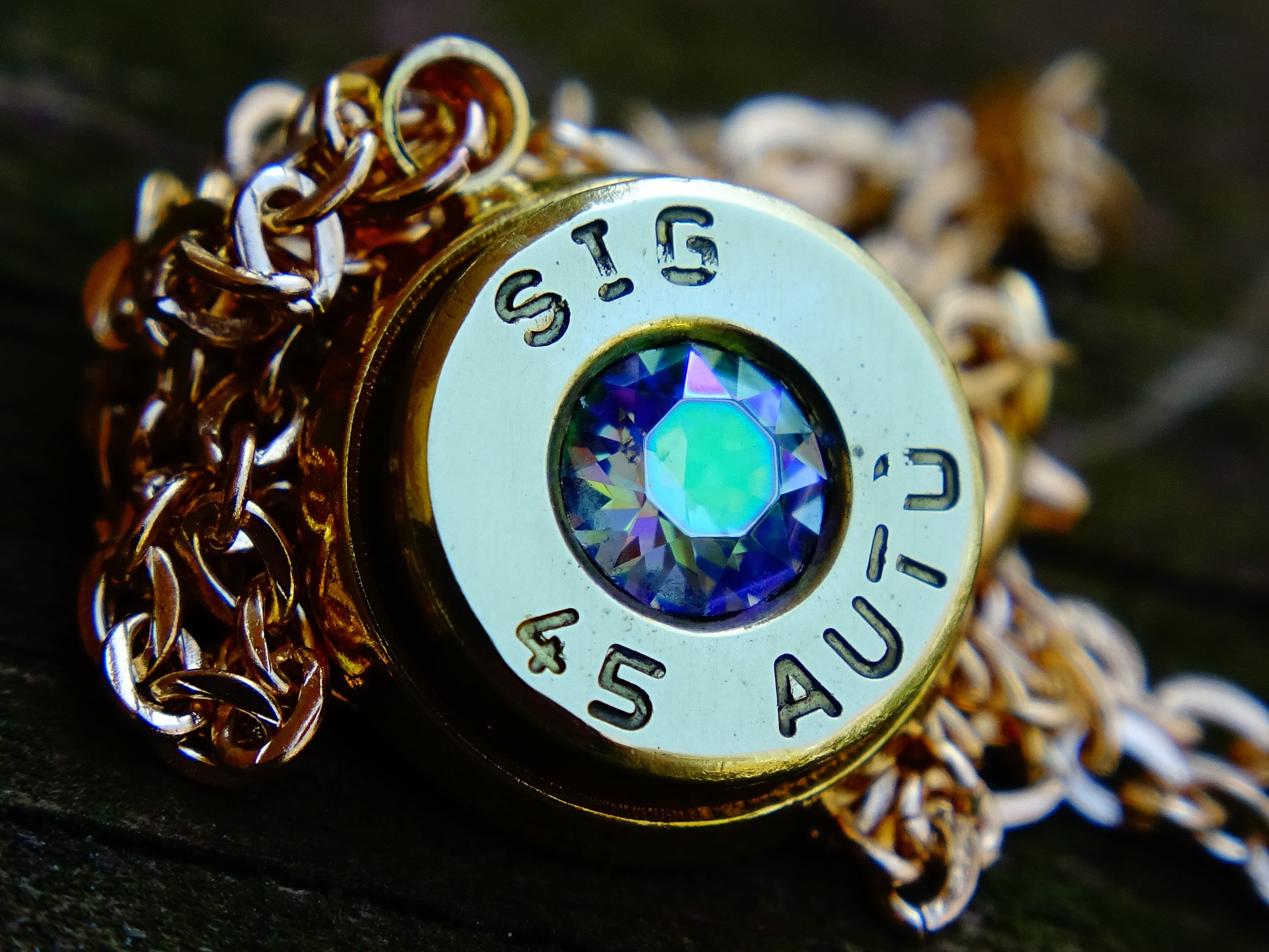 Bullet necklace brass alexandrite __etsy:2288701926