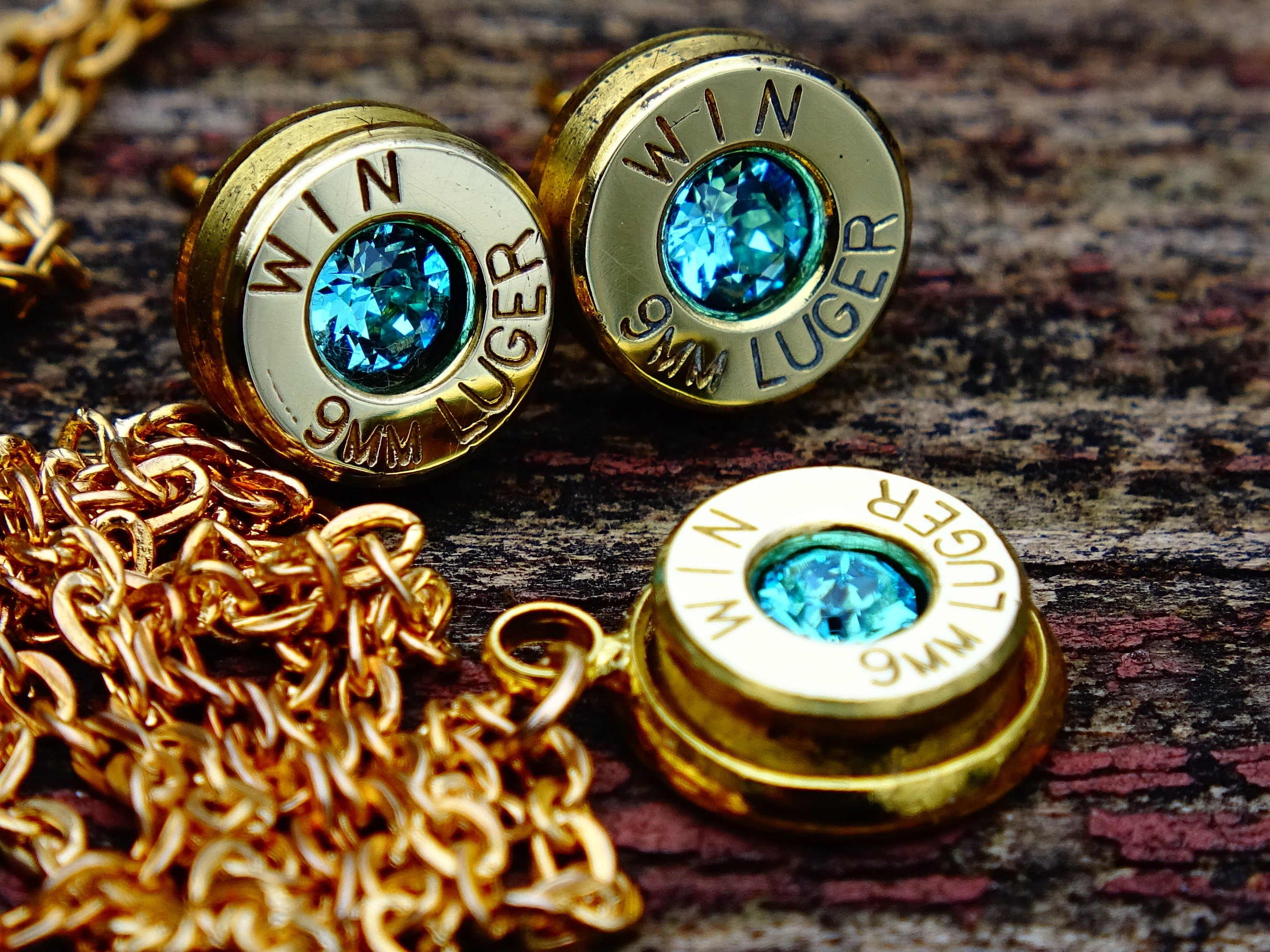 Bullet earring & necklace (etsy image id: 2293342089)