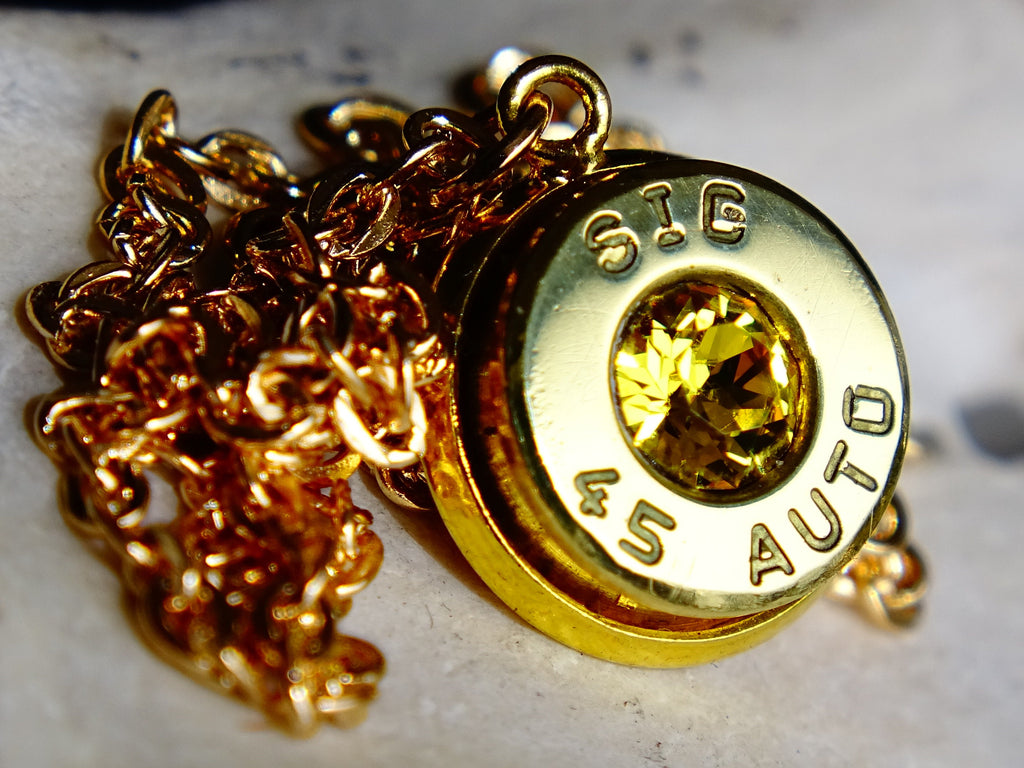 Bullet necklace citrine (etsy image id: 2295130264)
