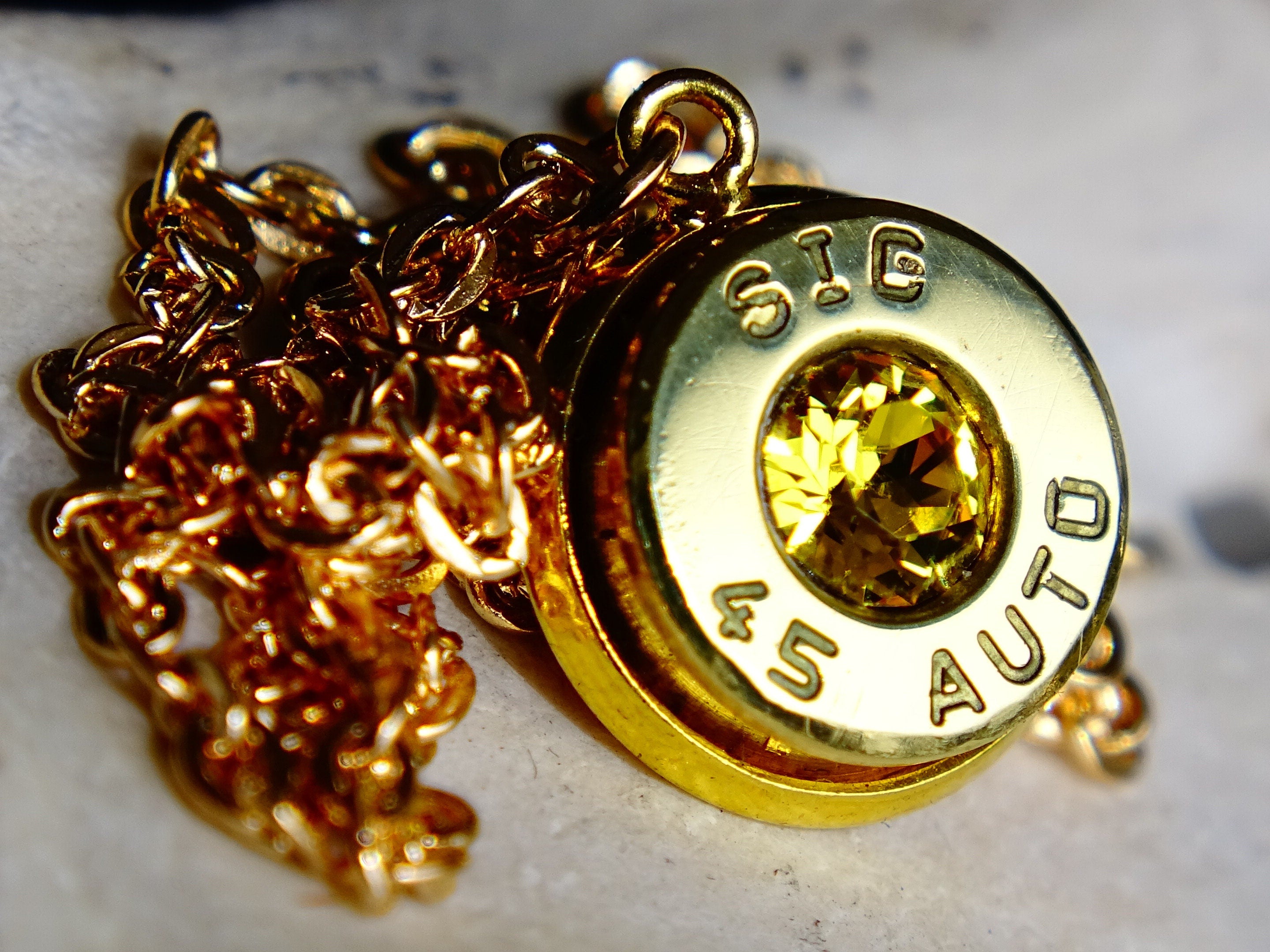 Bullet necklace citrine (etsy image id: 2295130264)