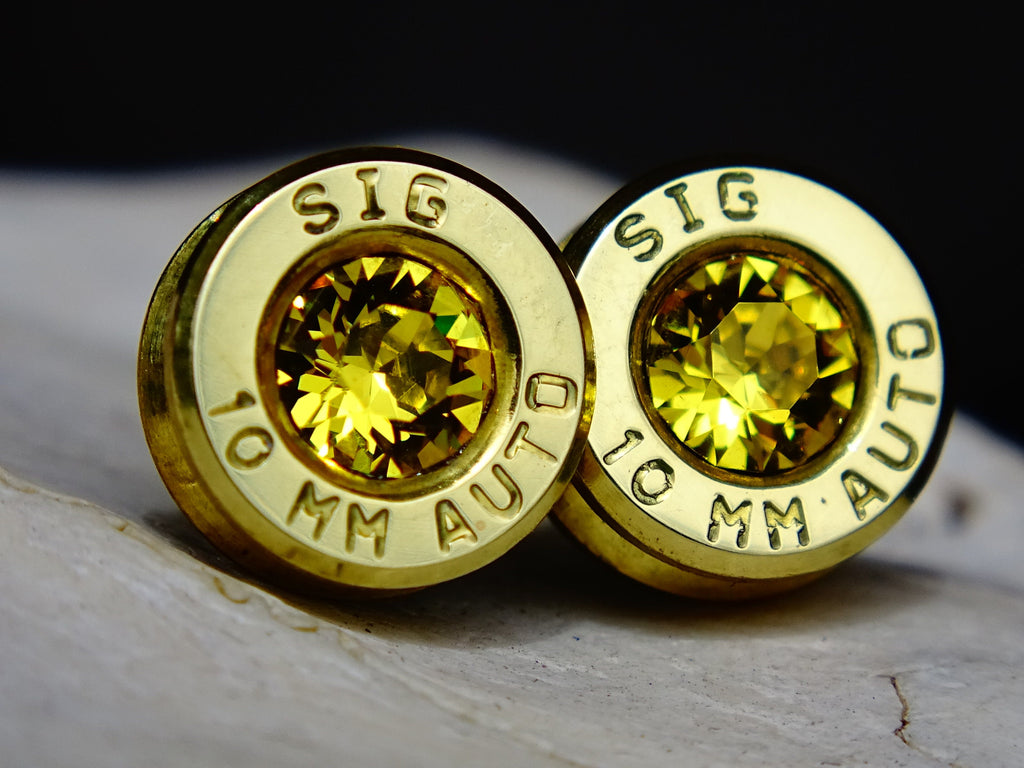 Bullet earrings & necklace citrine __etsy:2295133848