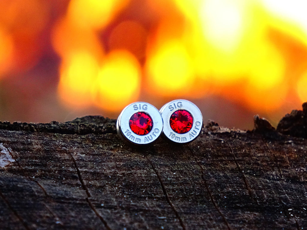 Bullet earrings garnet red (etsy image id: 2299792793)