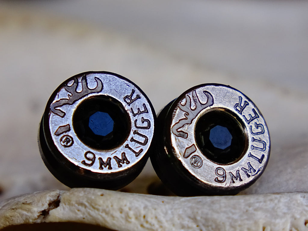 Bullet earrings gun metal onyx (etsy image id: 2299938794)